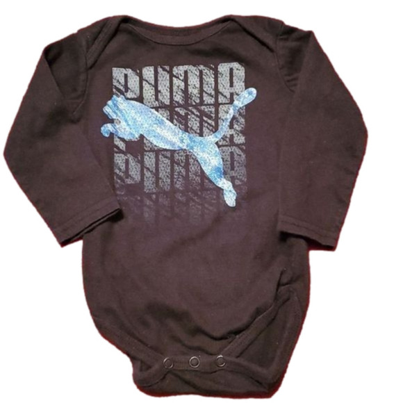 PUMA Infant Boy's Long Sleeve PUMA Onesie Size 0-3 Months - Picture 1 of 4